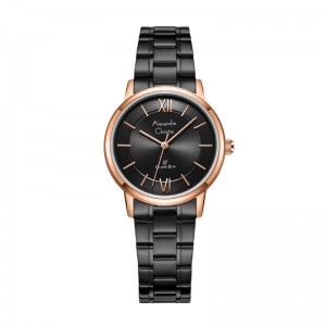 Alexandre Christie AC 8689 Rosegold Black Lady LHBBRBA